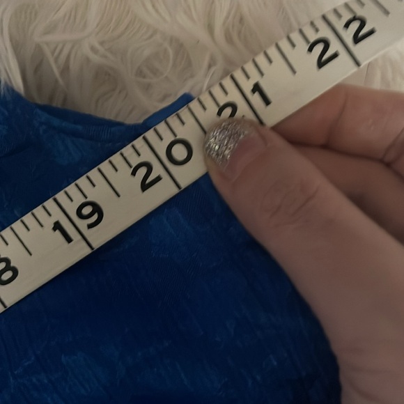 NWT MICHAEL Michael Kors l Fleur Jacquard Sleeveless Silk top PM Grecian Blue - Picture 10 of 15